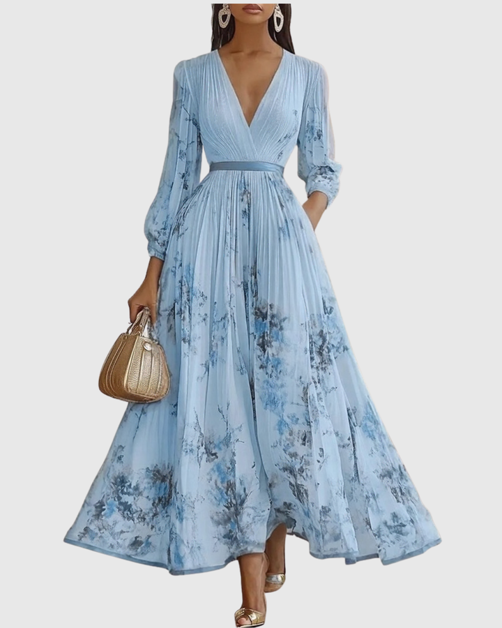 Rowella | Chic Pleated Maxi Dress