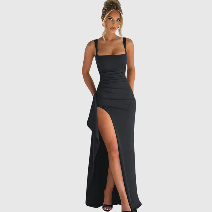 Cell | Chic Open-Back Maxi Dress for Formal Occasions