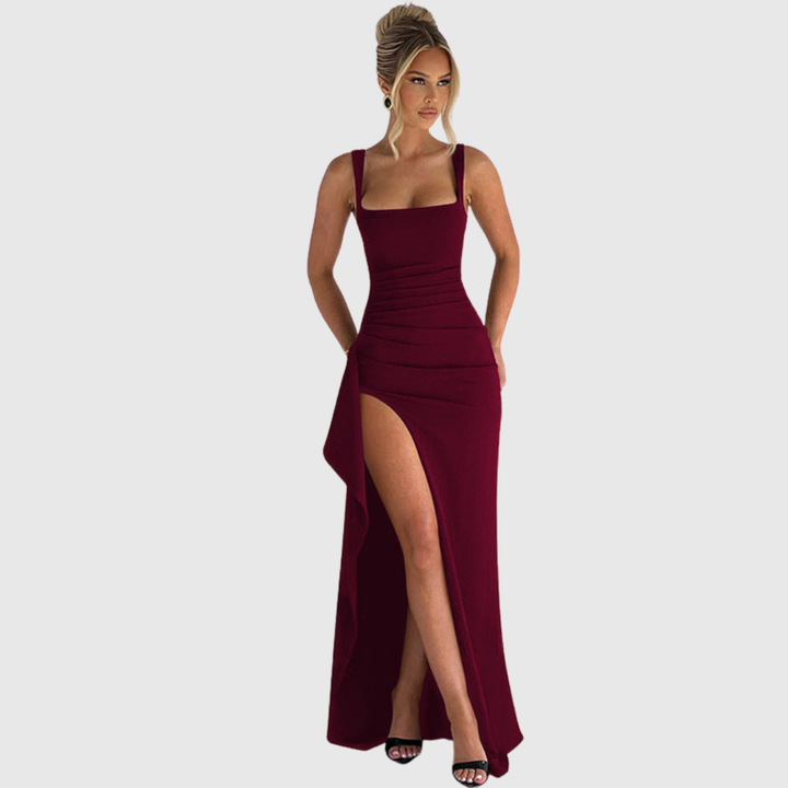 Cell | Chic Open-Back Maxi Dress for Formal Occasions