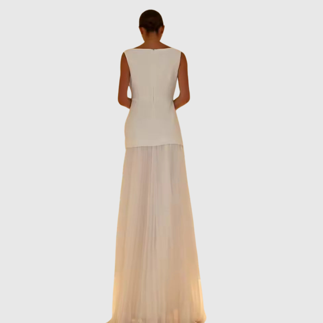 Rowina | Sleeveless Dress Featuring Elegant Flowing Pleats