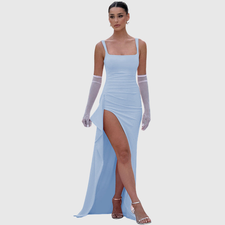 Cell | Chic Open-Back Maxi Dress for Formal Occasions