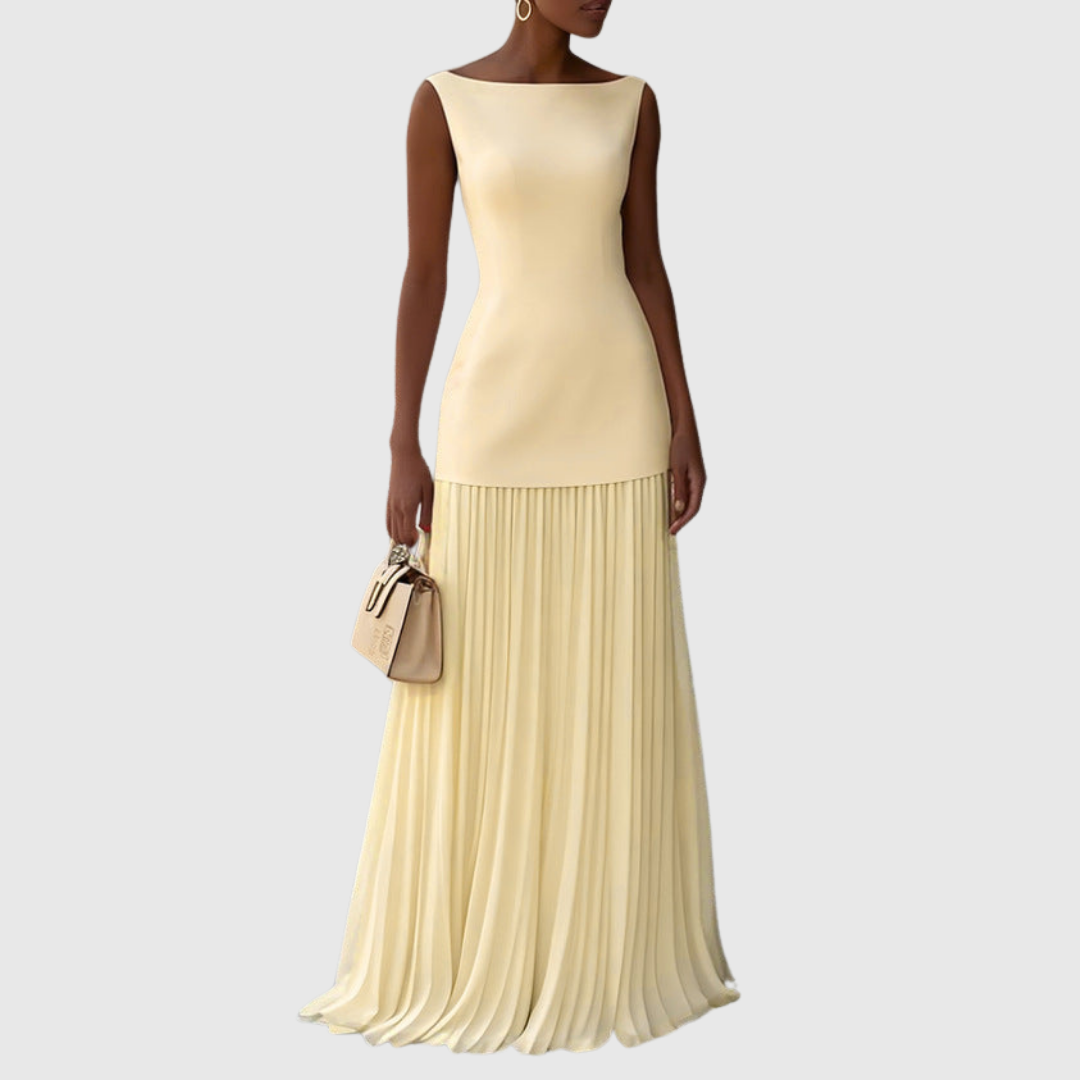 Rowina | Sleeveless Dress Featuring Elegant Flowing Pleats