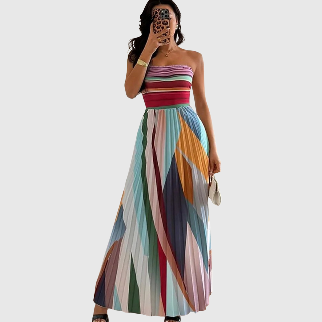 Isola | Stylish Long Dress with Sophisticated Accents