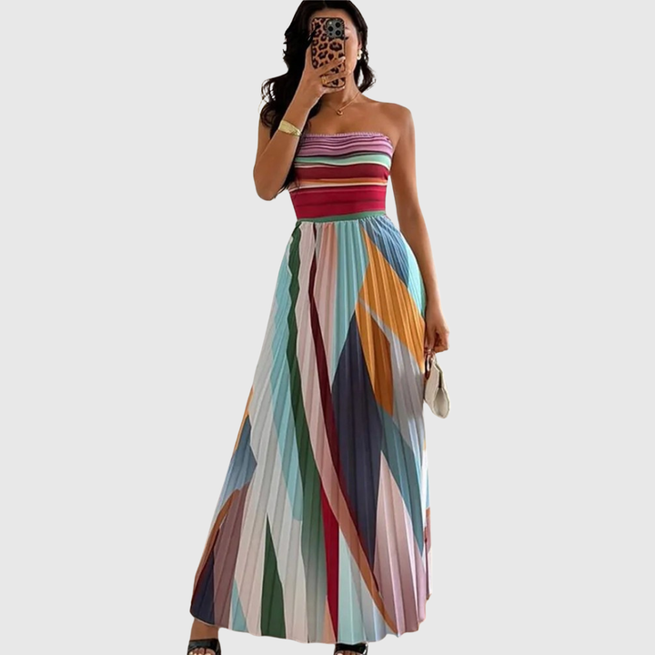 Isola | Stylish Long Dress with Sophisticated Accents