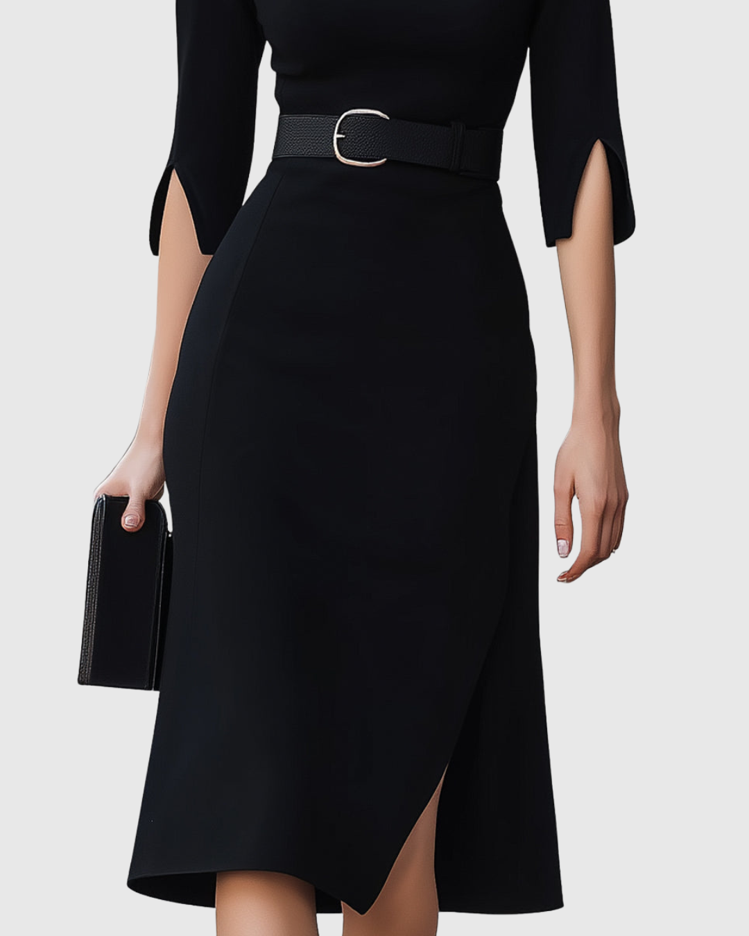 Blythewyn | Timeless Black Midi Dress