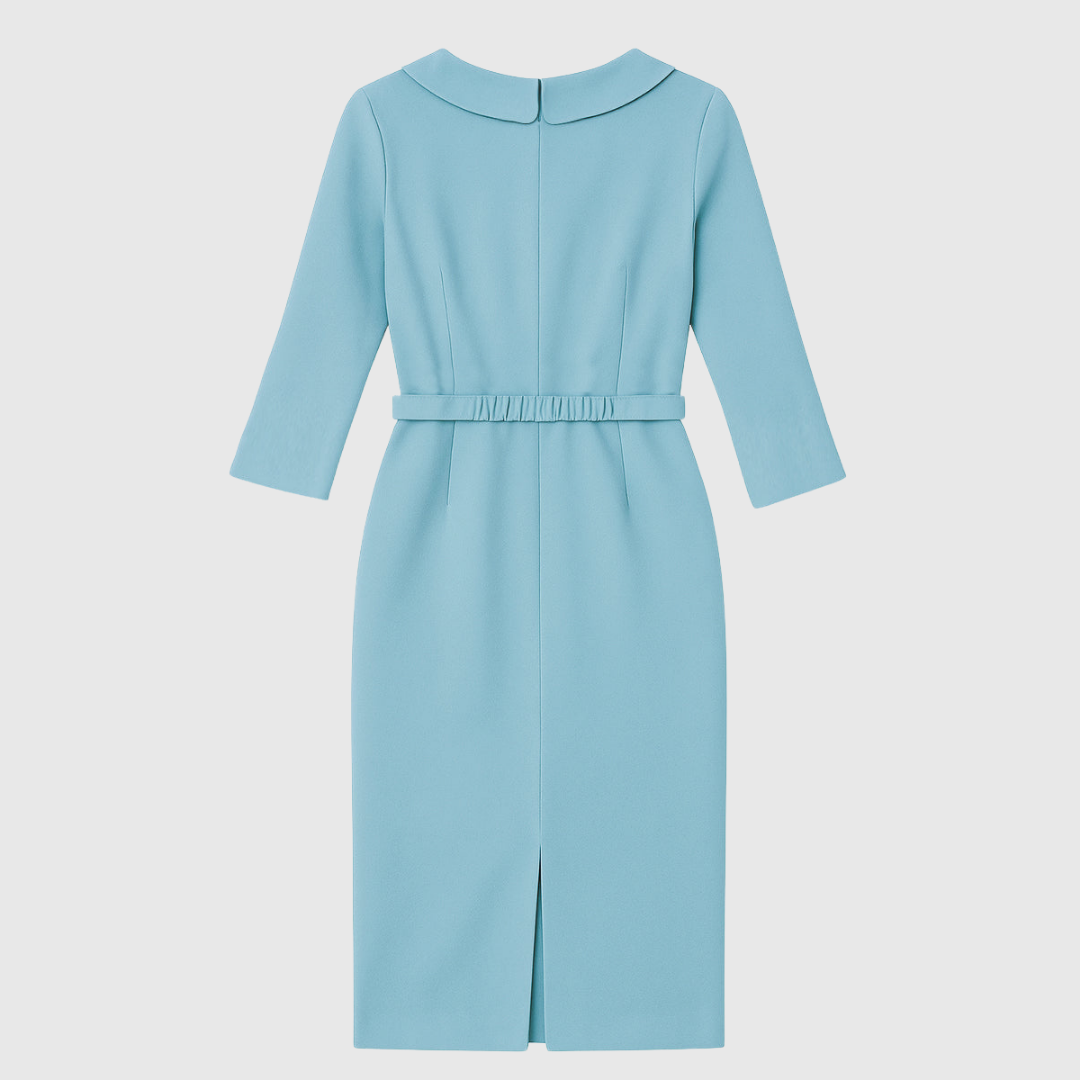 Alice | Elegant Draped Midi Pencil Dress