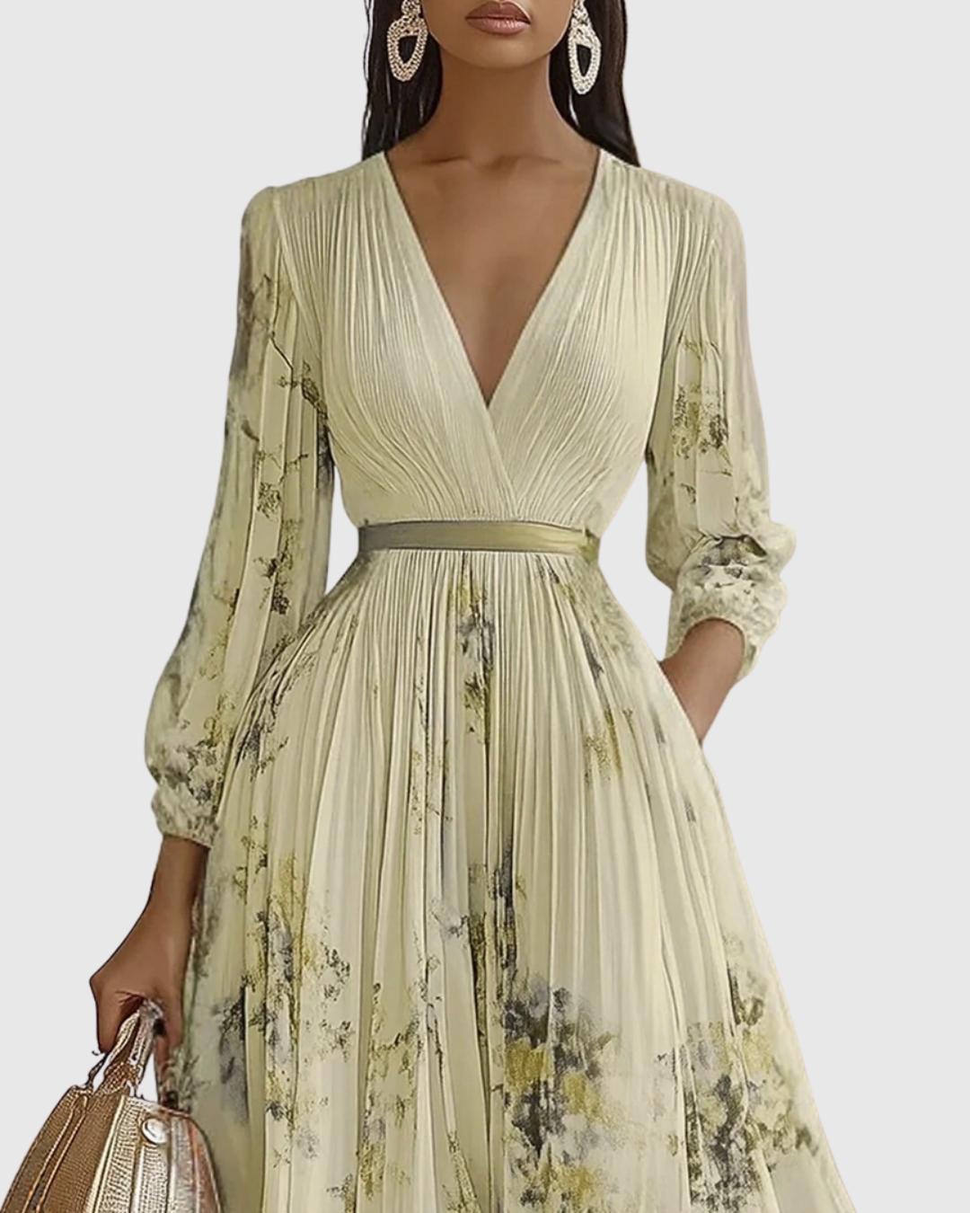 Rowella | Chic Pleated Maxi Dress