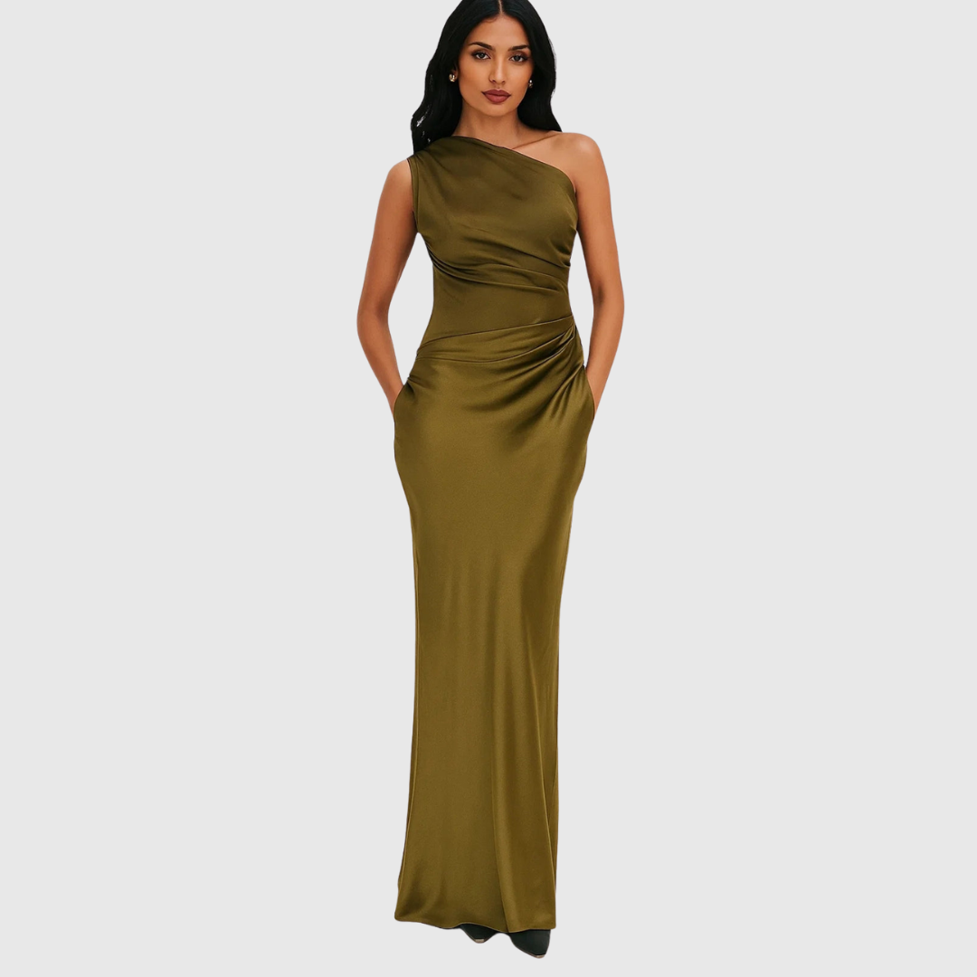 Elara | Asymmetrical Satin Evening Dress