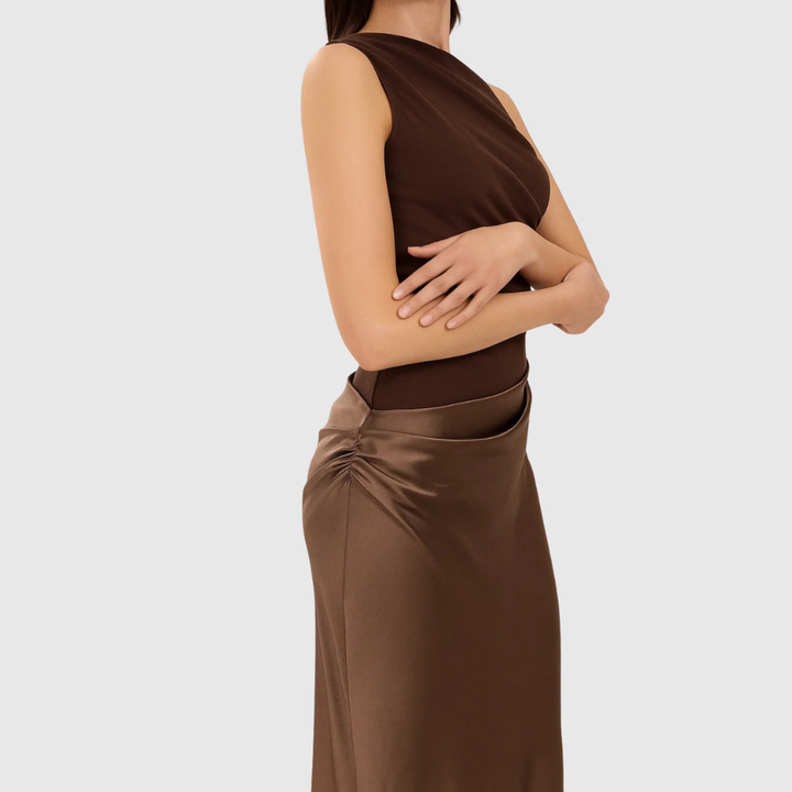 Elara | Asymmetrical Satin Evening Dress