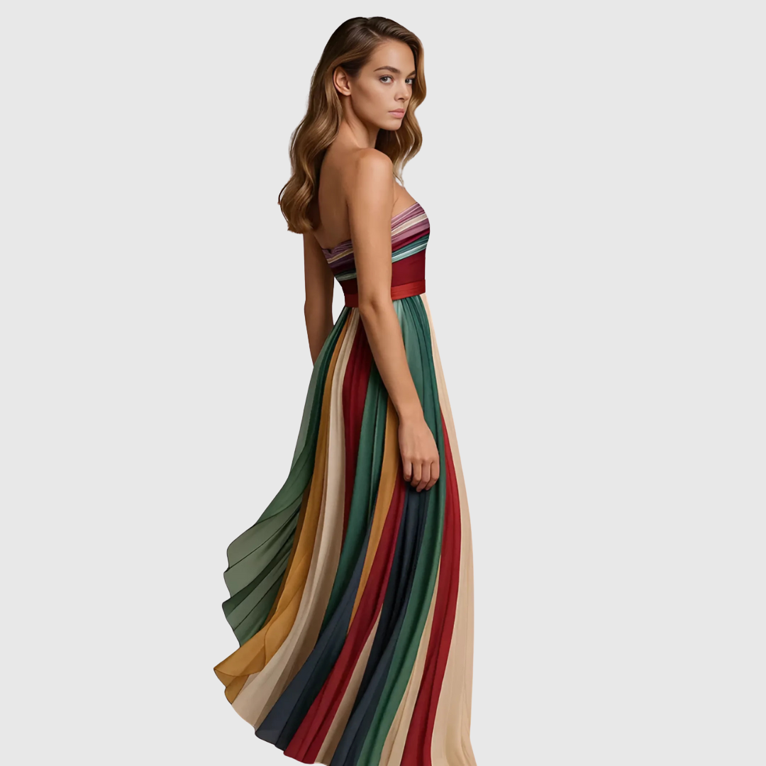 Isola | Stylish Long Dress with Sophisticated Accents