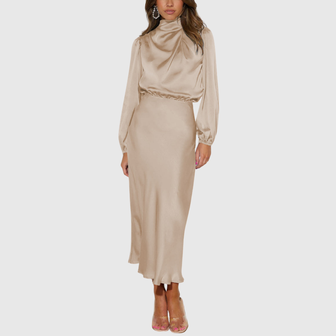 Maristella | Elegant Satin Maxi Gown