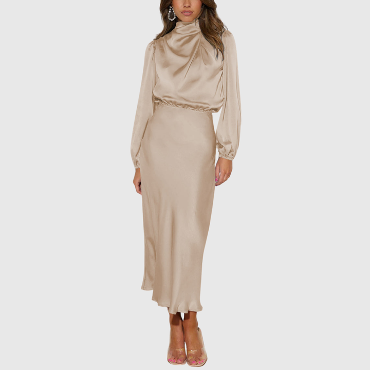 Maristella | Elegant Satin Maxi Gown