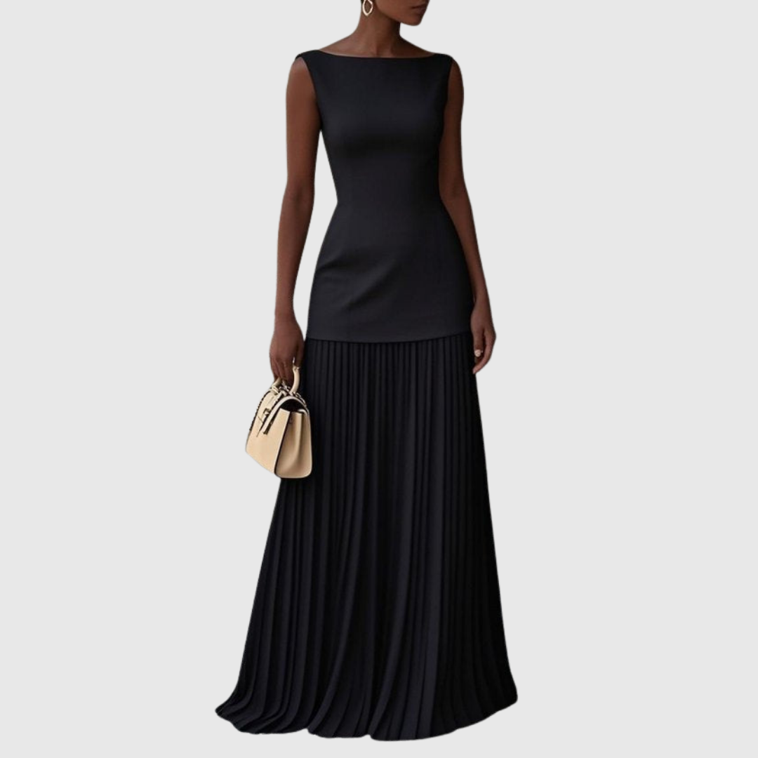 Rowina | Sleeveless Dress Featuring Elegant Flowing Pleats