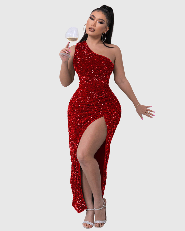 Lillian | Elegant One-Shoulder Evening Gown