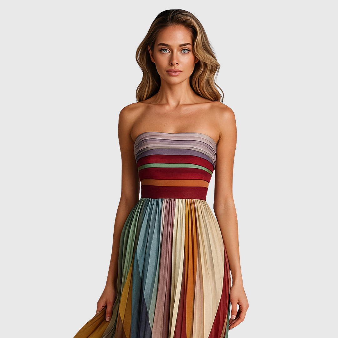 Isola | Stylish Long Dress with Sophisticated Accents