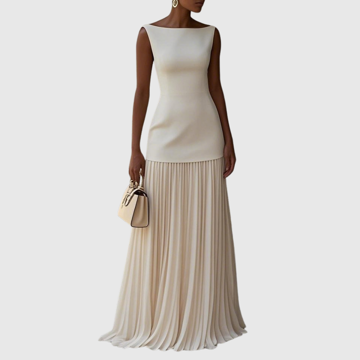 Rowina | Sleeveless Dress Featuring Elegant Flowing Pleats