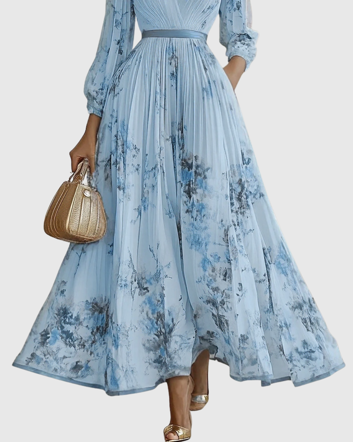 Rowella | Chic Pleated Maxi Dress