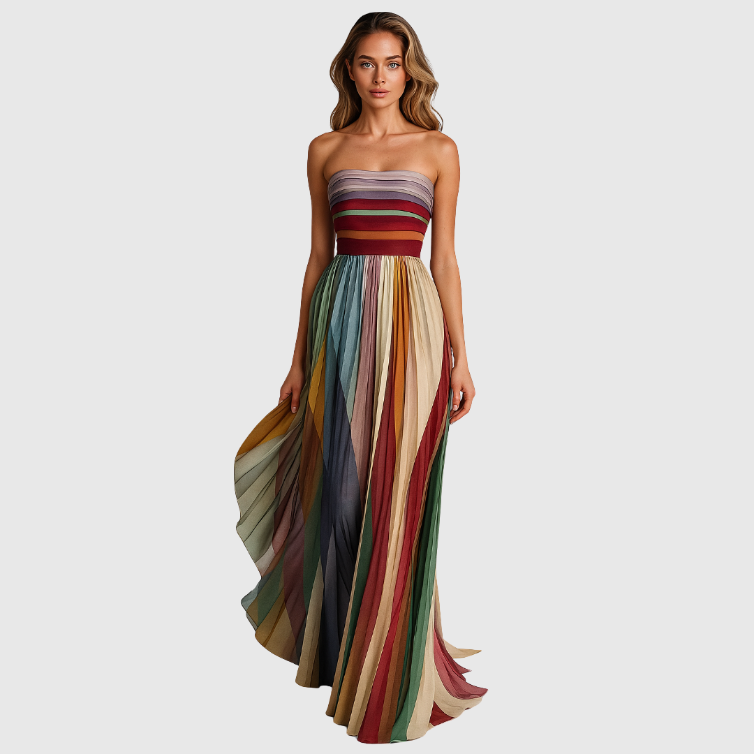 Isola | Stylish Long Dress with Sophisticated Accents