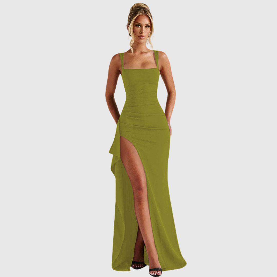Cell | Chic Open-Back Maxi Dress for Formal Occasions