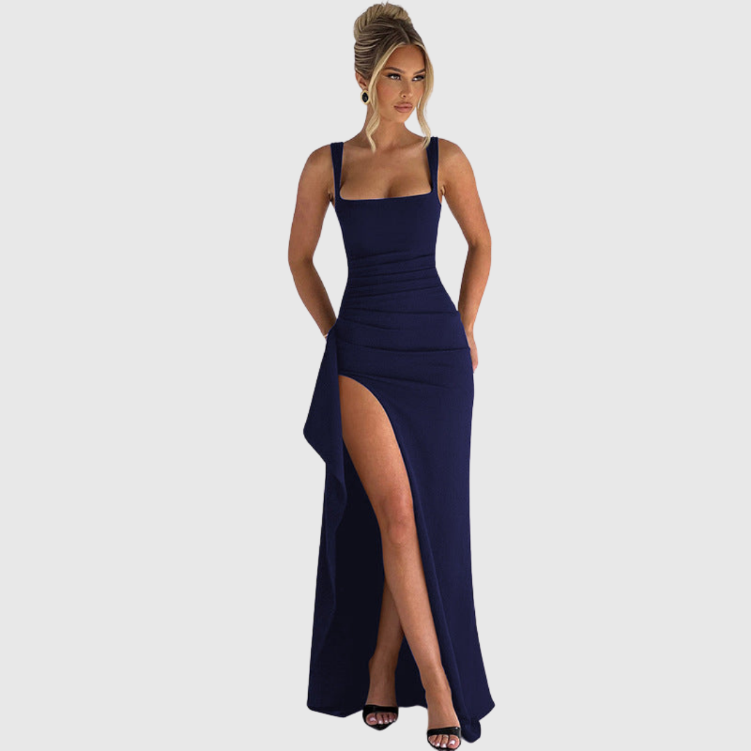 Cell | Chic Open-Back Maxi Dress for Formal Occasions