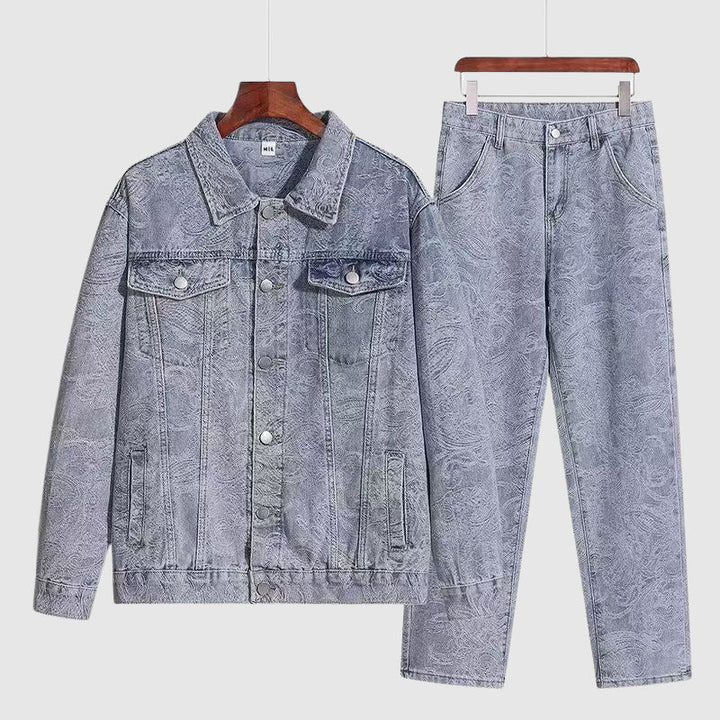 Alessandro Veneti Vintage Print Duo Set