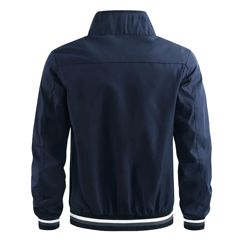 Autumn Windbreaker Jacket for Men with Stand Collar