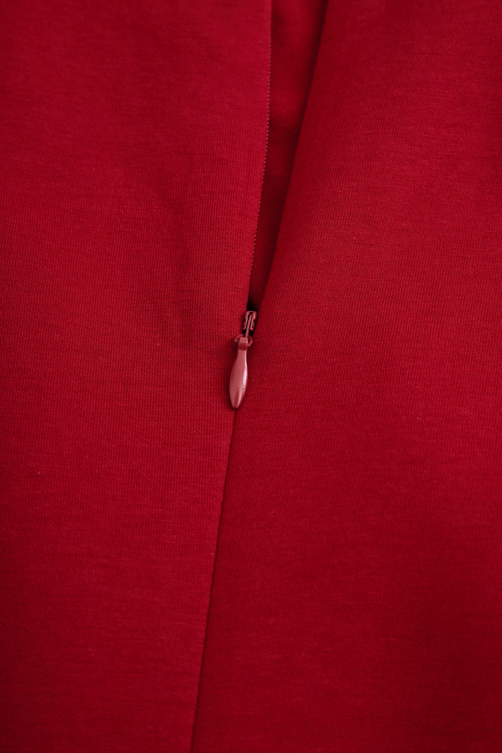 Ruby | Burgundy Sleeveless Midi Dress