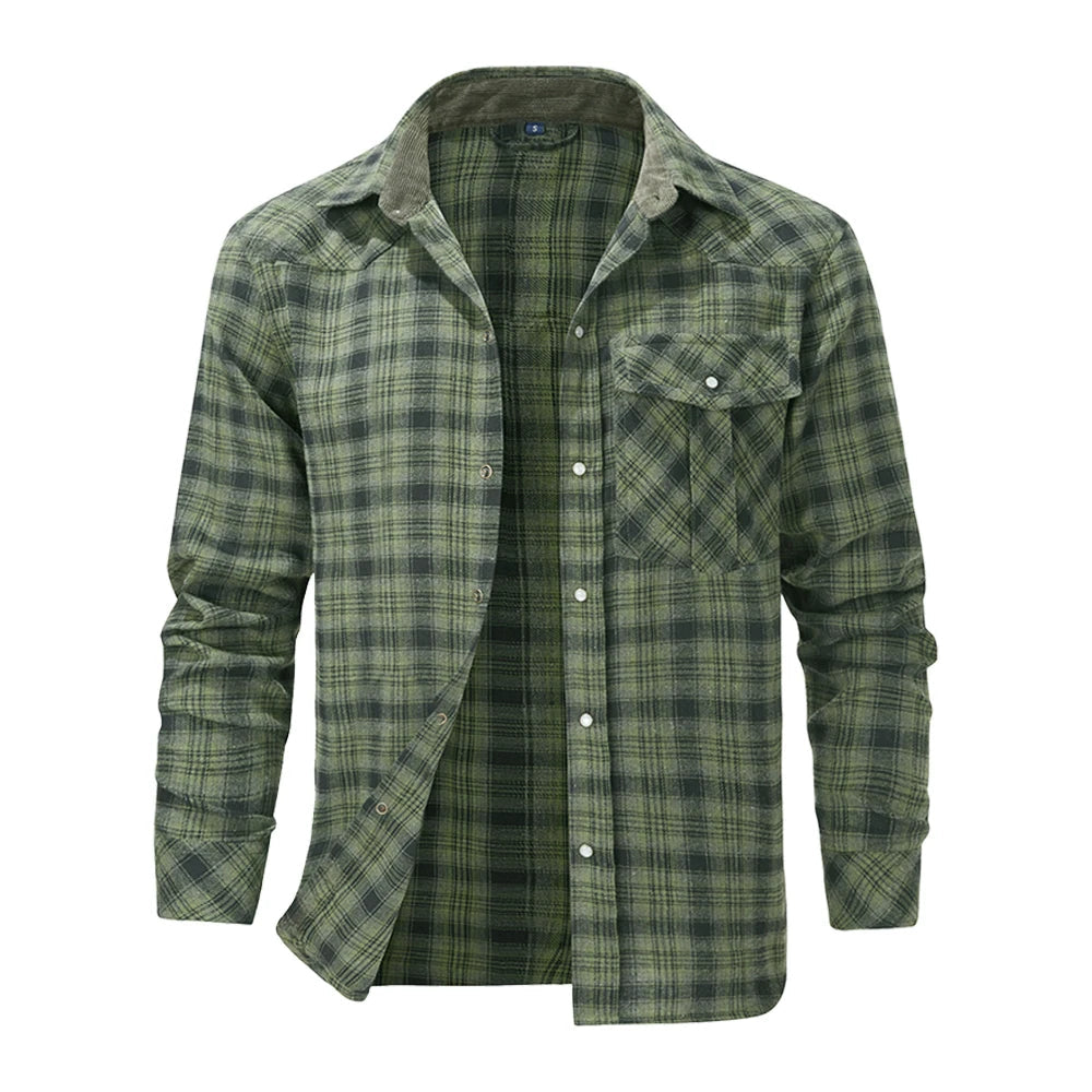 Long Sleeve Lumberjack Flannel Shirt for Men