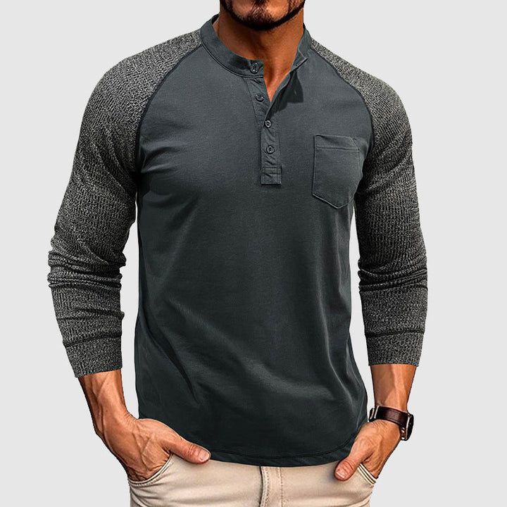 Lorenzo Vitali Dual Tone Henley Shirt