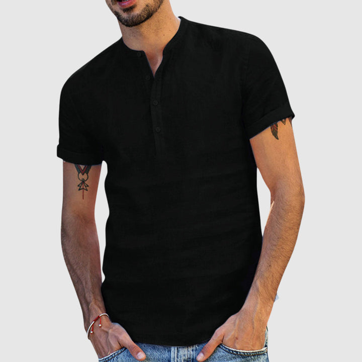Lorenzo Vitali Linen V-Neck Shirt