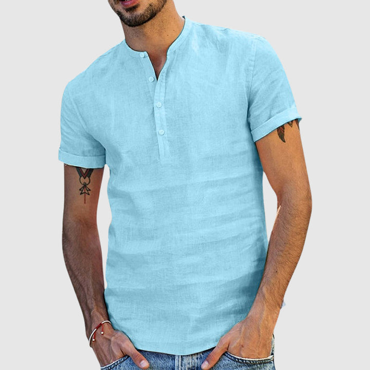 Lorenzo Vitali Linen V-Neck Shirt
