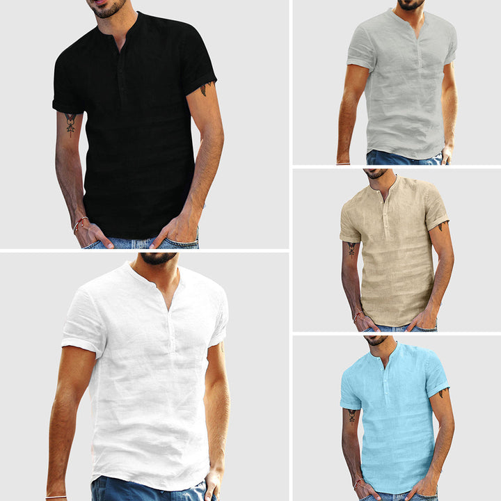 Lorenzo Vitali Linen V-Neck Shirt