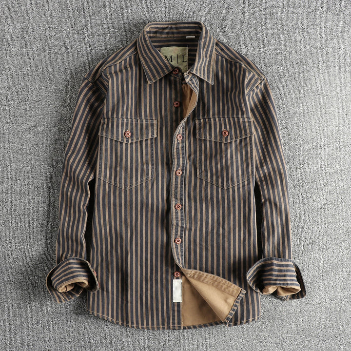 Lorenzo Vitali Vintage Stripe Buttoned Shirt