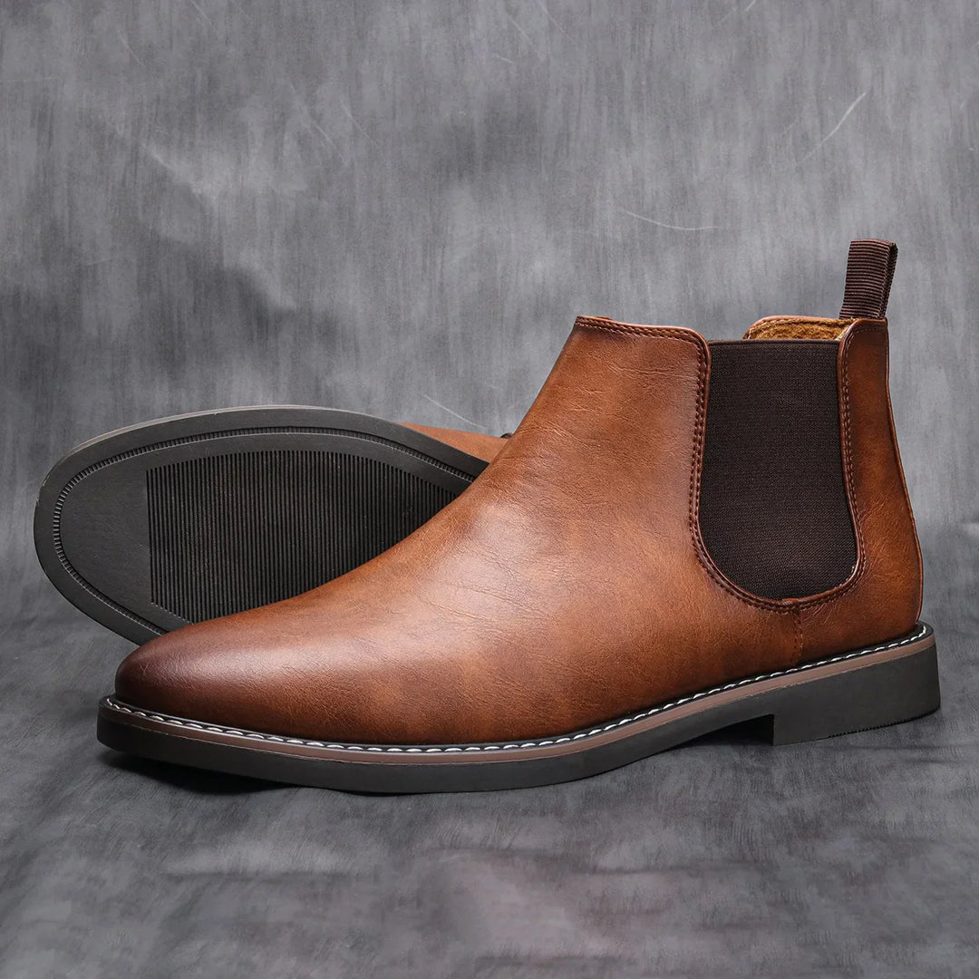Marco Bianchi Earthtone Classic Chelsea Boots