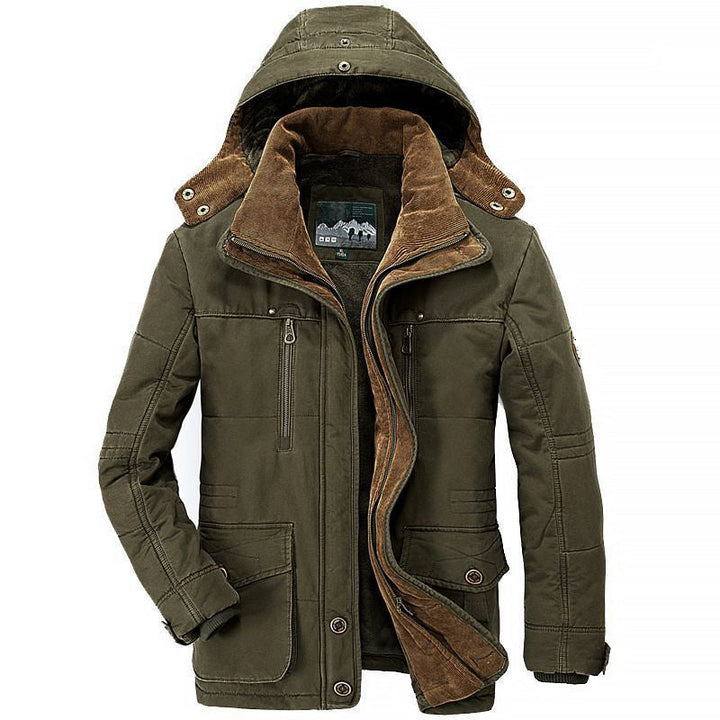 Men’s Fleece Padded Winter Jacket with Deep Pockets