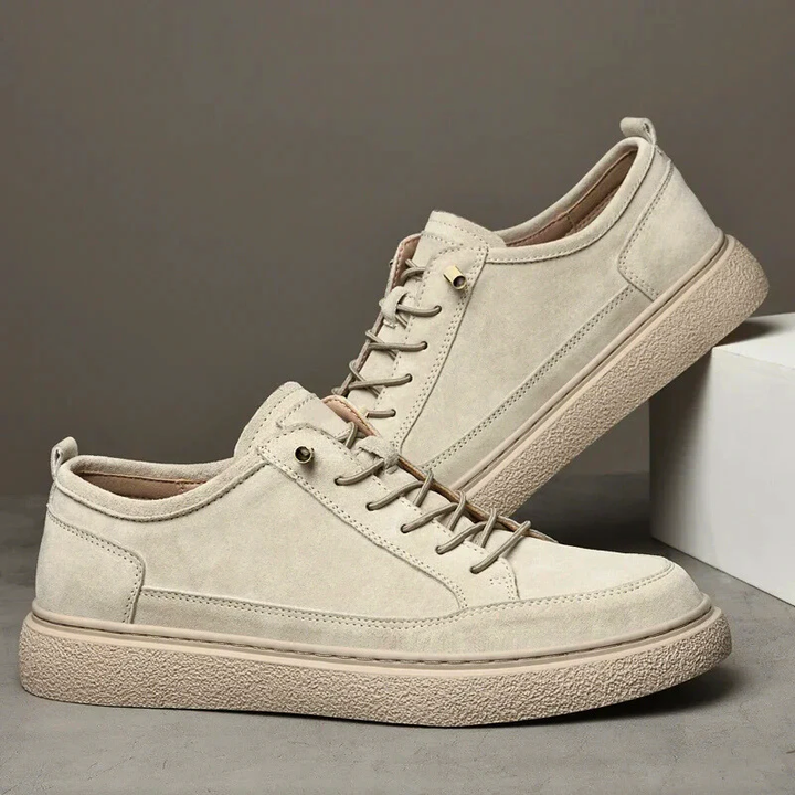 Men’s Genuine Suede Low-Top Flat Sneakers