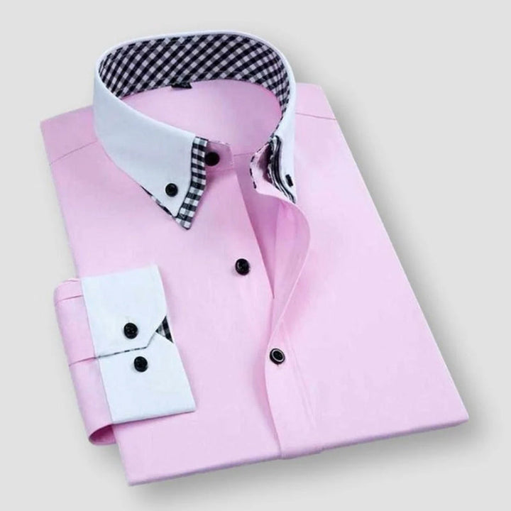 Men’s Contrast Collar Dress Shirt