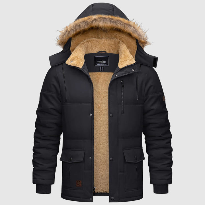 Men’s Fleece Lined Hooded Winter Parka