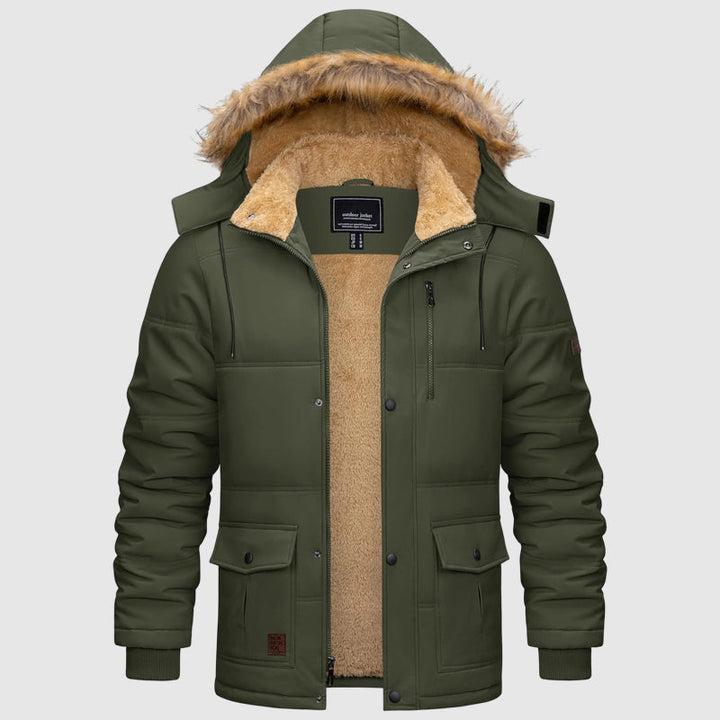 Men’s Fleece Lined Hooded Winter Parka