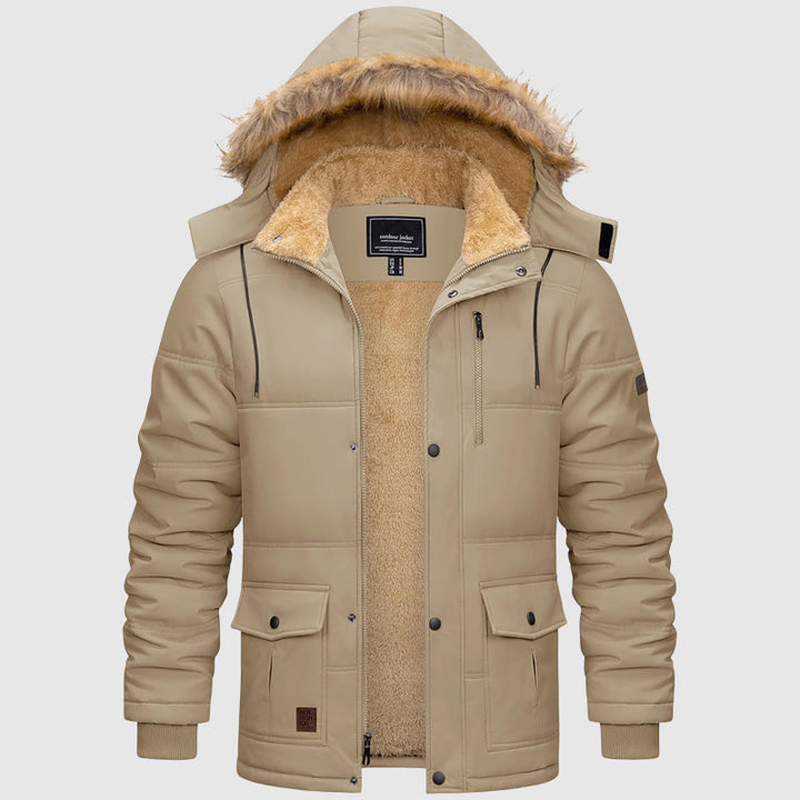 Men’s Fleece Lined Hooded Winter Parka