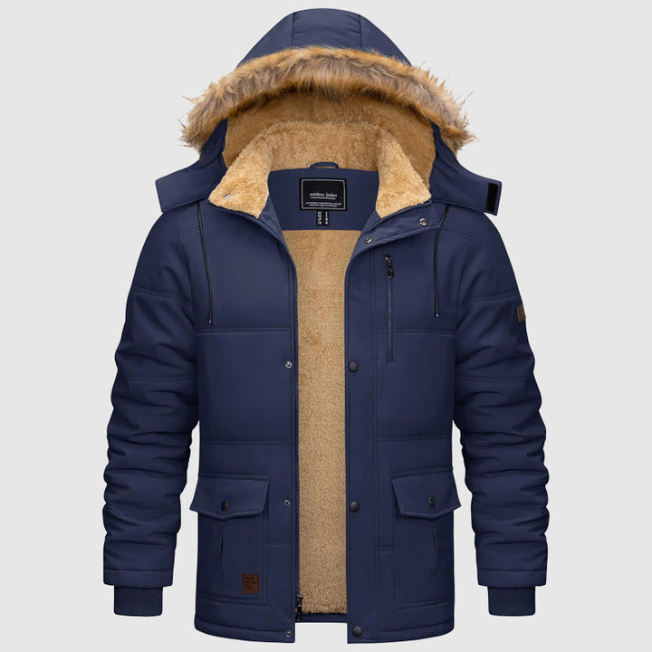 Men’s Fleece Lined Hooded Winter Parka