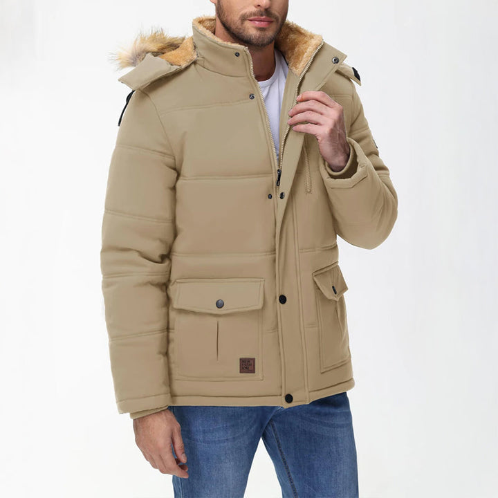 Men’s Fleece Lined Hooded Winter Parka