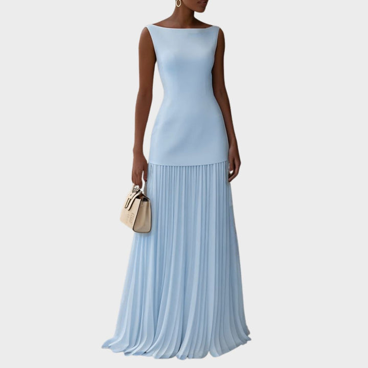 Rowina | Sleeveless Dress Featuring Elegant Flowing Pleats
