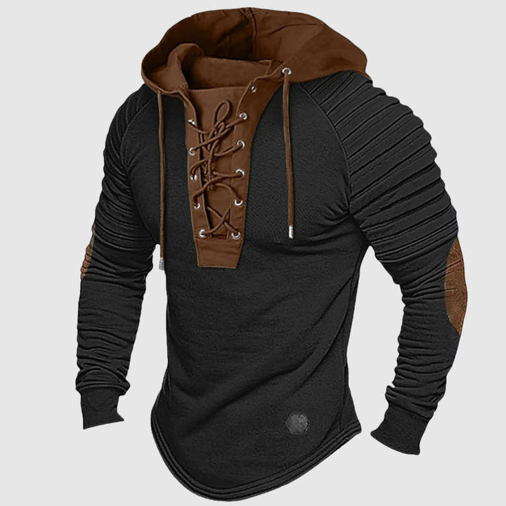 Roberto Russo Pioneer Lace-Up Hooded Sweater