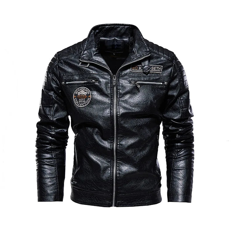 Seth | Vintage Leather Patch Jacket