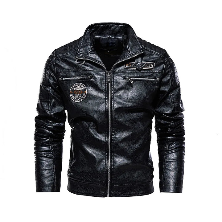 Seth | Vintage Leather Patch Jacket