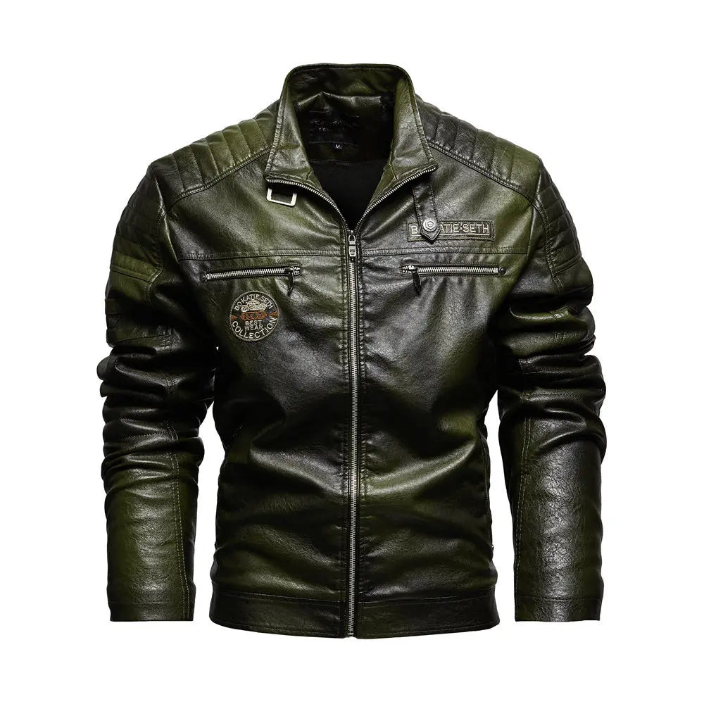 Seth | Vintage Leather Patch Jacket