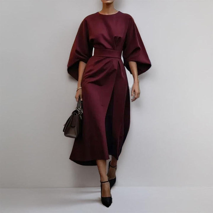 Eldra | Luxe Satin Batwing Sleeve Maxi Dress