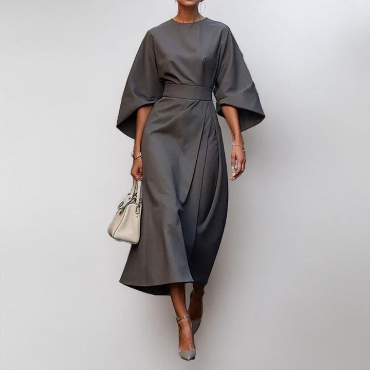 Eldra | Luxe Satin Batwing Sleeve Maxi Dress