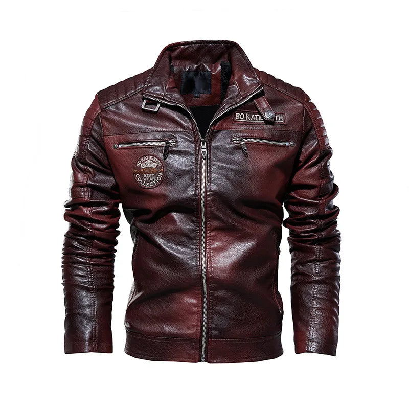 Seth | Vintage Leather Patch Jacket
